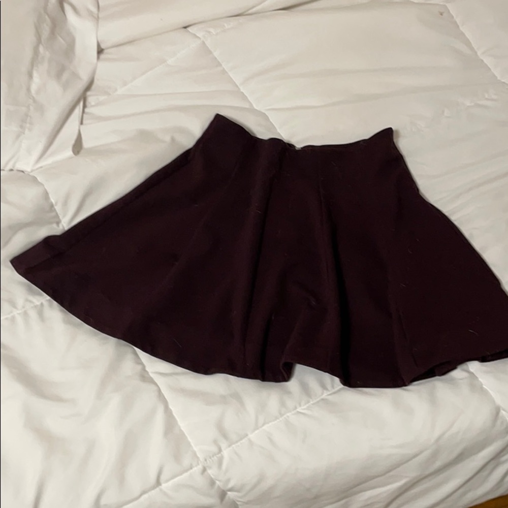 Urban Outfitters Maroon Pleated Skirt
